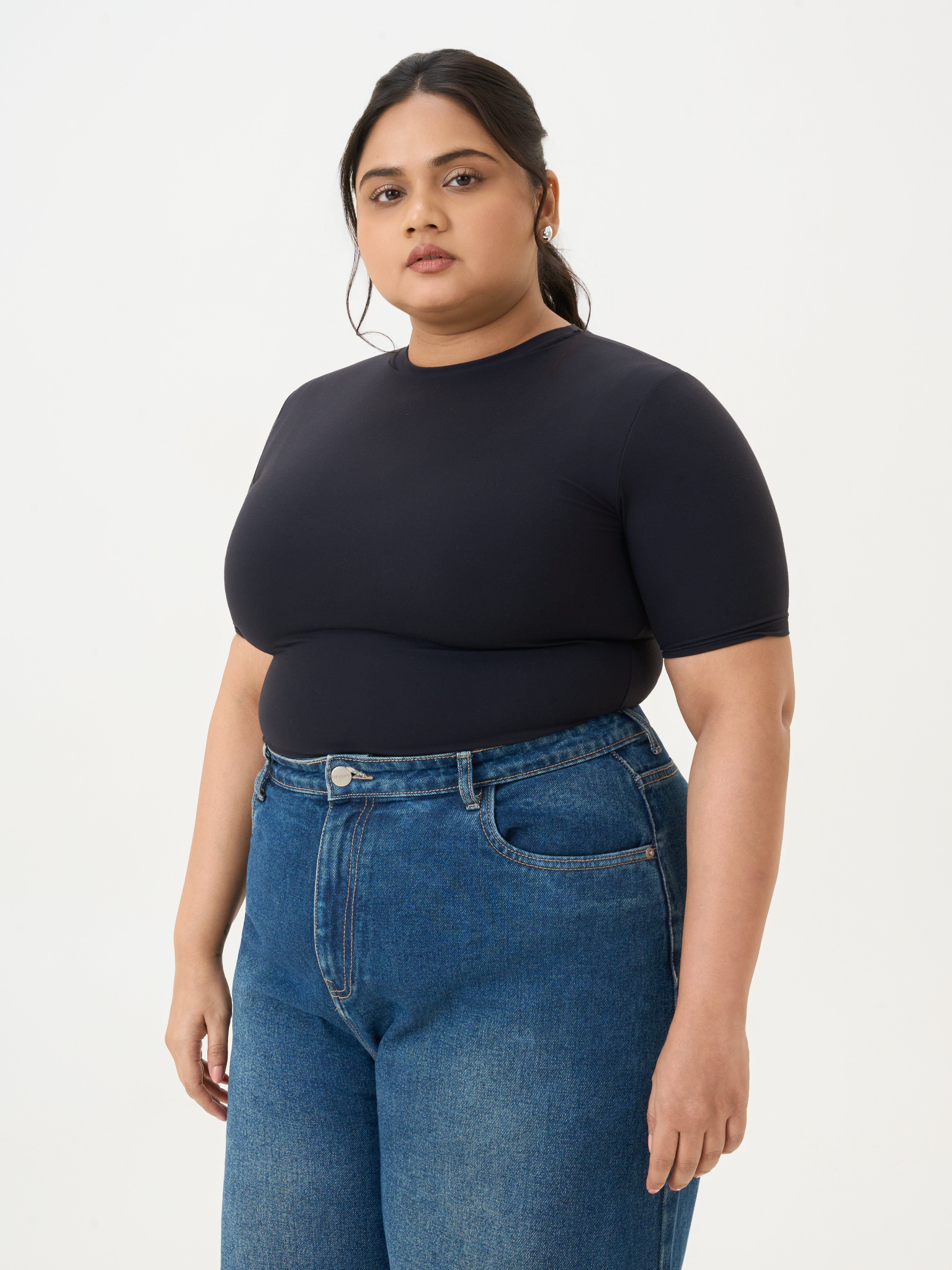 Crew Neck Short Sleeve Top