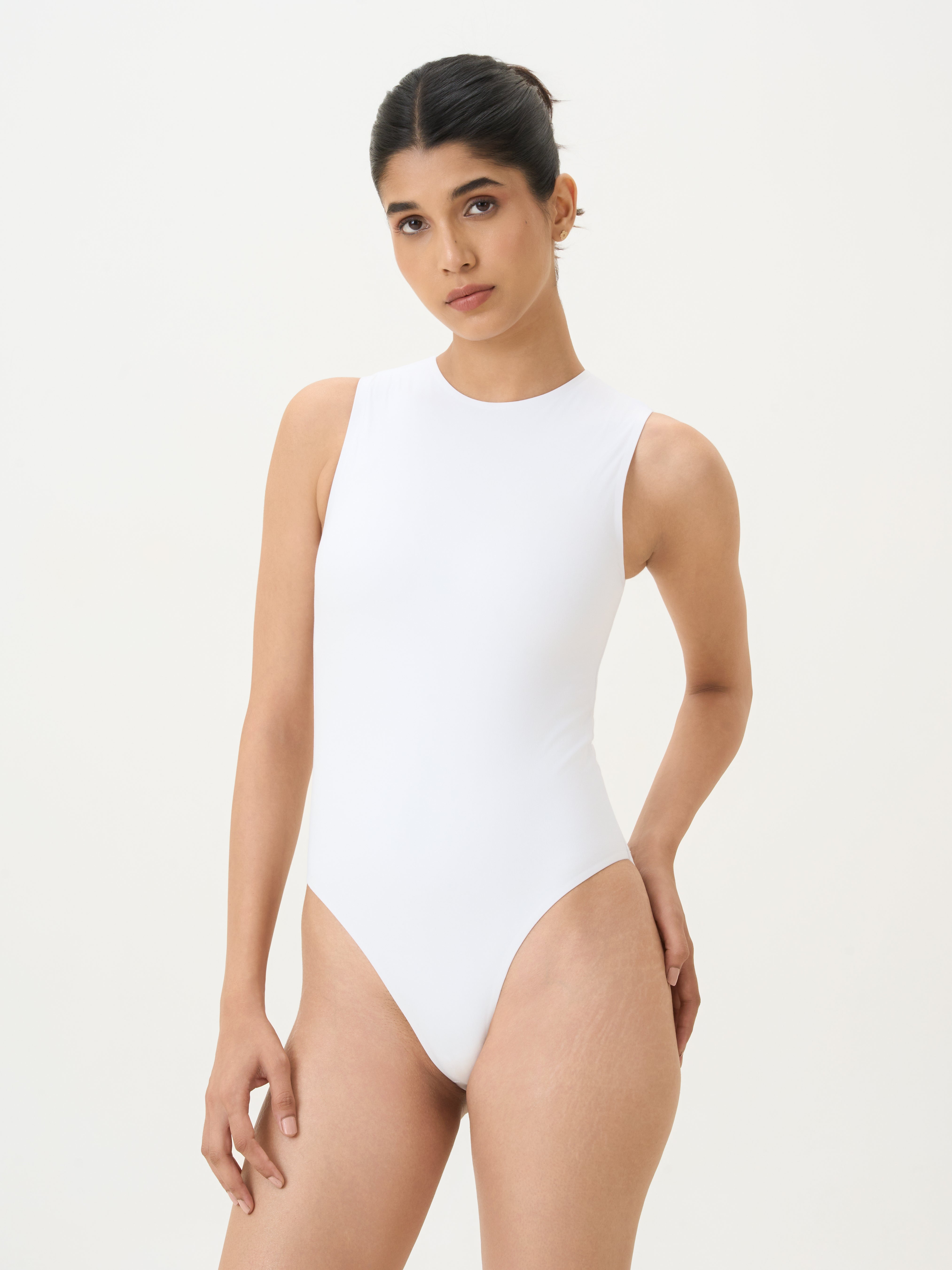 High Neck Sleeveless Bodysuit