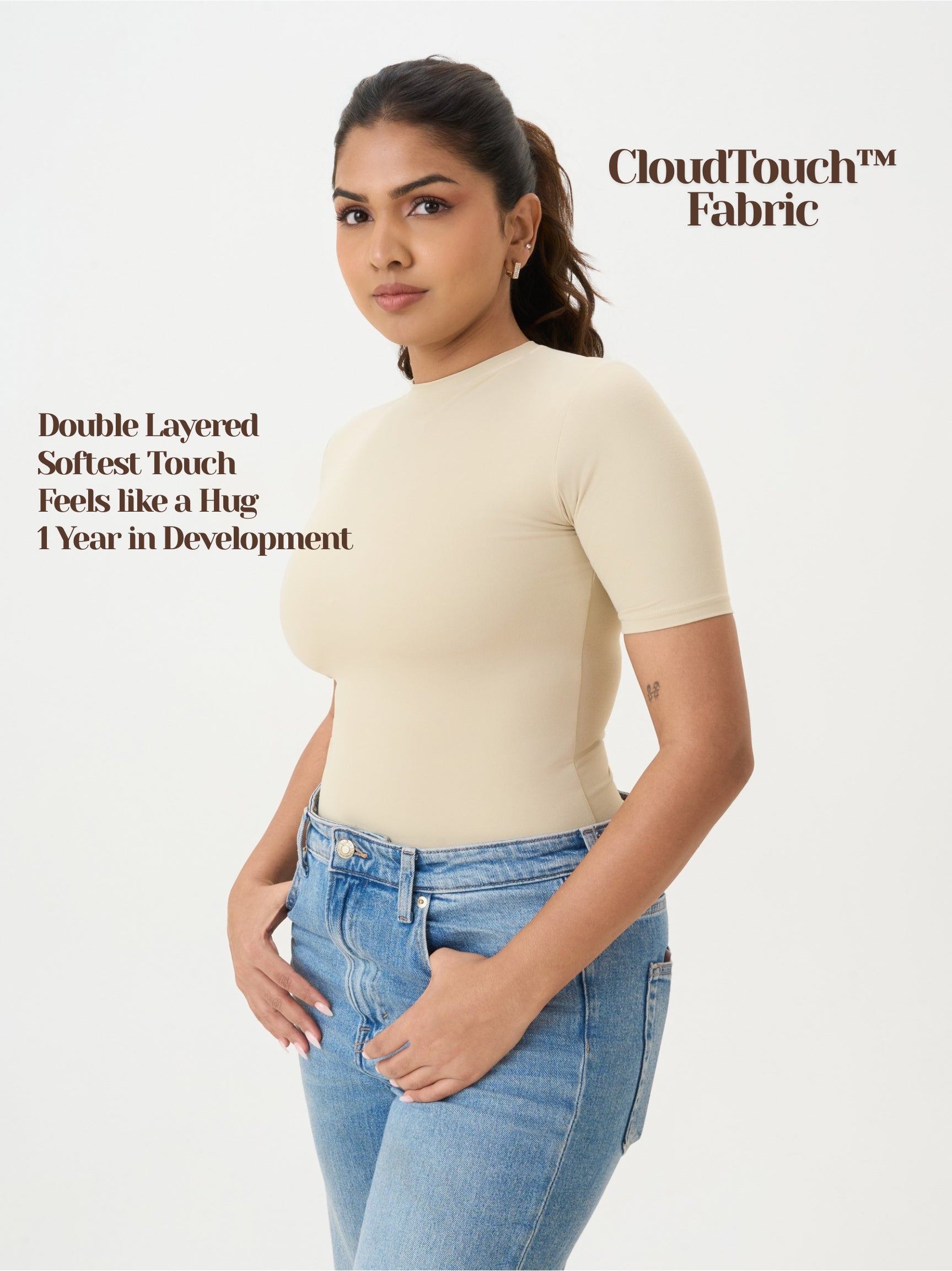 Crew Neck Short Sleeve Top