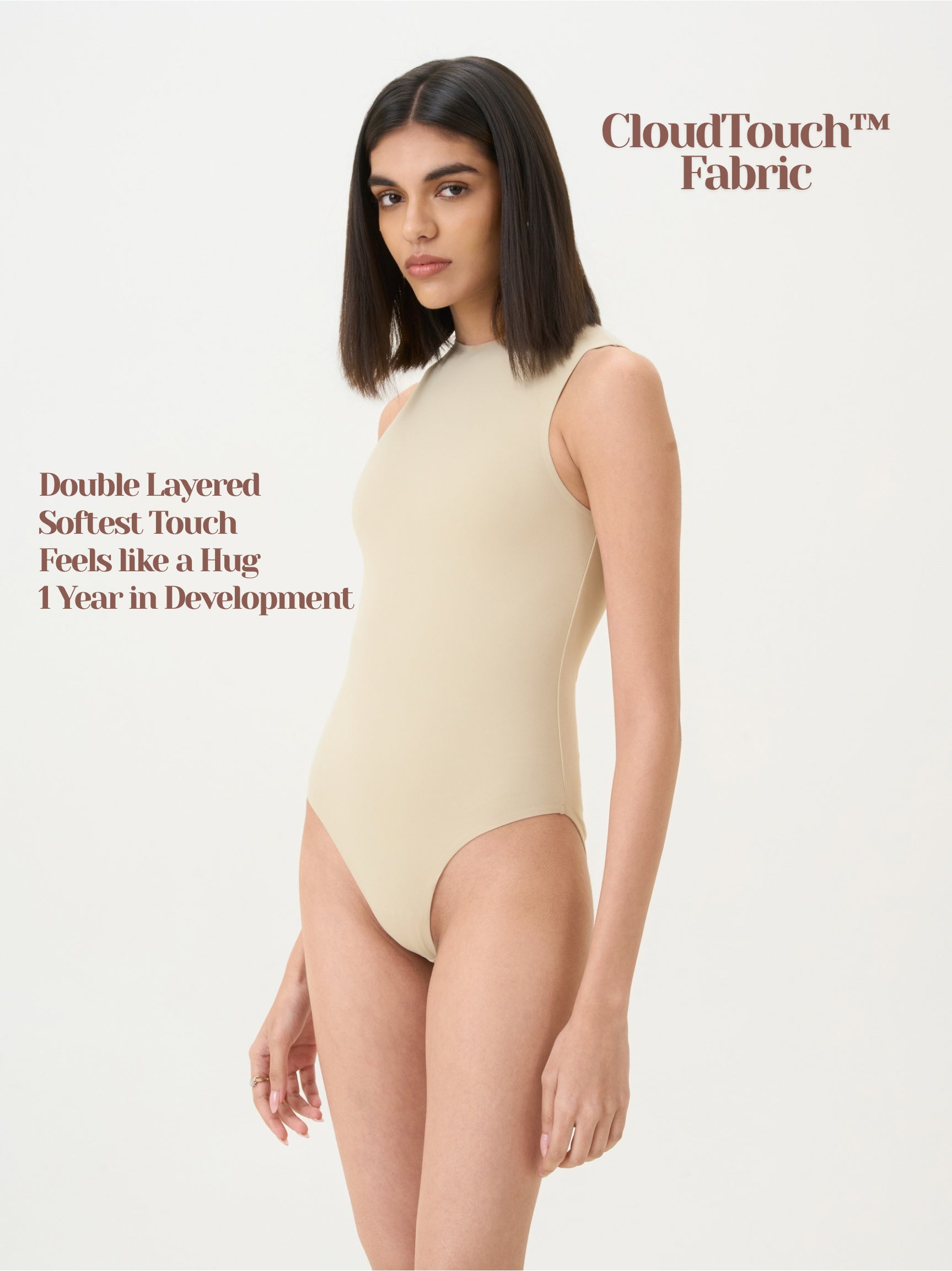 High Neck Sleeveless Bodysuit