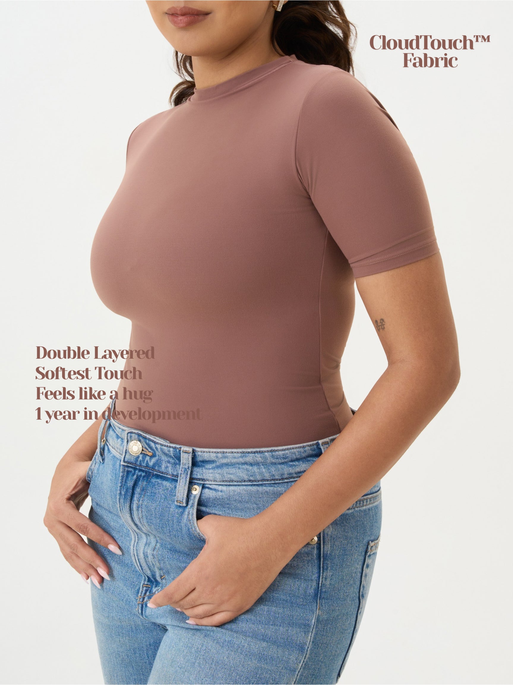 Crew Neck Short Sleeve Top