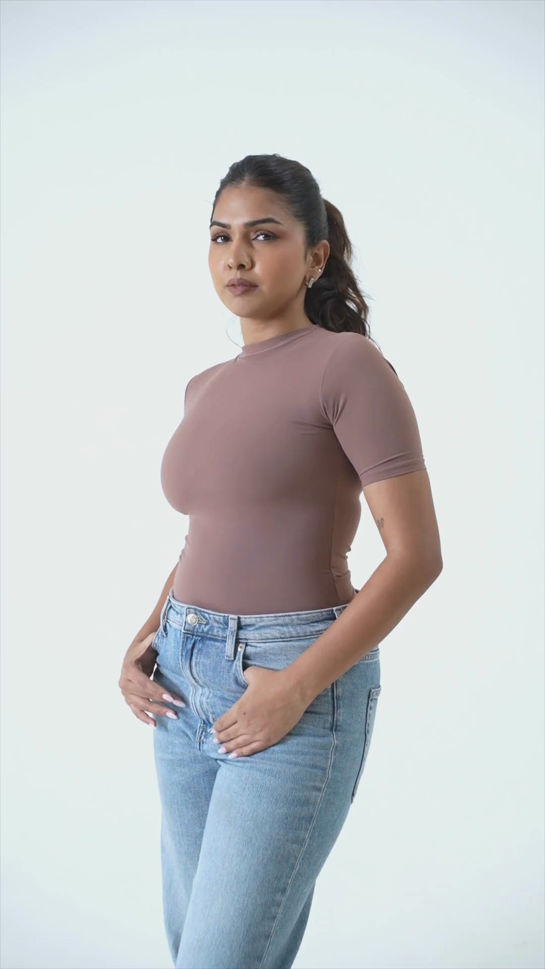 Crew Neck Short Sleeve Top